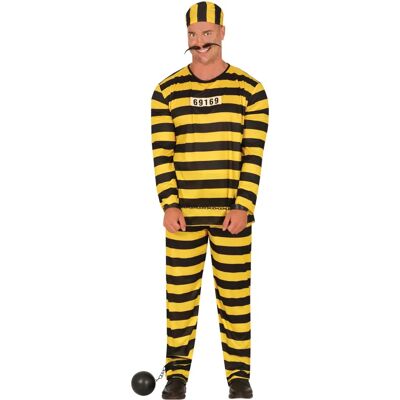 Déguisement de Prisonnier Guirca - Jaune Taille L - Publicité Déguisement de Prisonnier Guirca - Jaune Taille L - Publicité