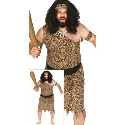 Costume d'homme des cavernes Guirca - Tunique léopard, Ceinture, Bandeaux - 15+ - Publicité Costume d'homme des cavernes Guirca - Tunique léopard, Ceinture, Bandeaux - 15+ - Publicité