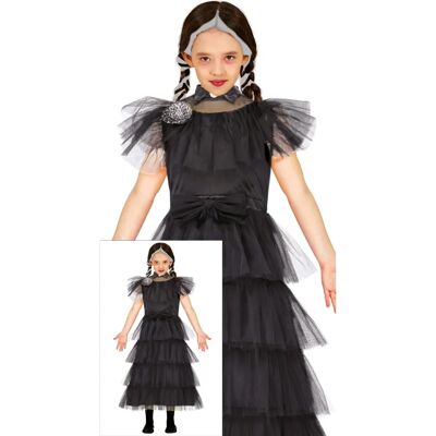 Fiestasguirca Zwart Meisjeskostuum - Schoolbaljurk voor Meisjes - Halloween & Carnaval Fiestasguirca Zwart Meisjeskostuum - Schoolbaljurk voor Meisjes - Halloween & Carnaval