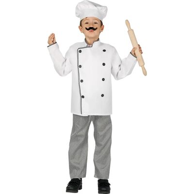 Costume de Chef Enfant - Pantalons à Carreaux Noirs - Style Cuisine Classique Costume de Chef Enfant - Pantalons à Carreaux Noirs - Style Cuisine Classique