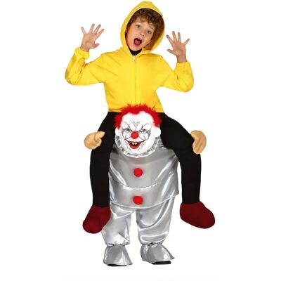 Fiestasguirca Horror Clown Huckepack Kostuum - Kids 7-9 - Unisex Fiestasguirca Horror Clown Huckepack Kostuum - Kids 7-9 - Unisex