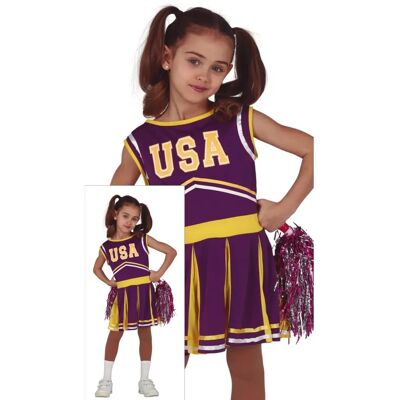 Déguisement de cheerleader pour fille Guirca - Violet et Jaune - Costume Déguisement de cheerleader pour fille Guirca - Violet et Jaune - Costume