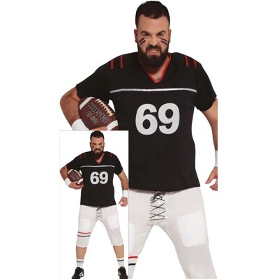 Costume d'homme football américain noir et blanc de Nations of the world - Costume de football américain Costume d'homme football américain noir et blanc de Nations of the world - Costume de football américain