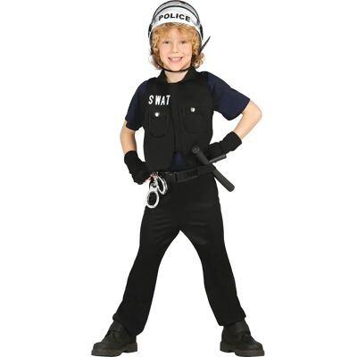 Fiestas Guirca - Costume Police SWAT pour Enfants - Noir - Costume Fiestas Guirca - Costume Police SWAT pour Enfants - Noir - Costume