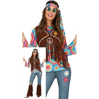 Fiestasguirca Hippie Girl Lea - Costume Multicolore pour Fêtes Fiestasguirca Hippie Girl Lea - Costume Multicolore pour Fêtes