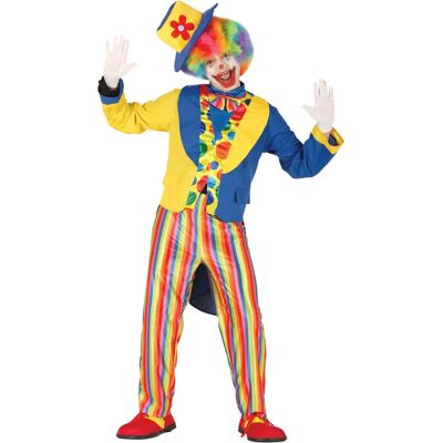 Fiestas Guirca - Costume de Clown à Rayures avec Frac Taille L - Costume Fiestas Guirca - Costume de Clown à Rayures avec Frac Taille L - Costume