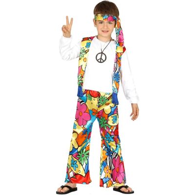 Hippie kostuum met grote bloemen voor kinderen - Kostuum Hippie kostuum met grote bloemen voor kinderen - Kostuum