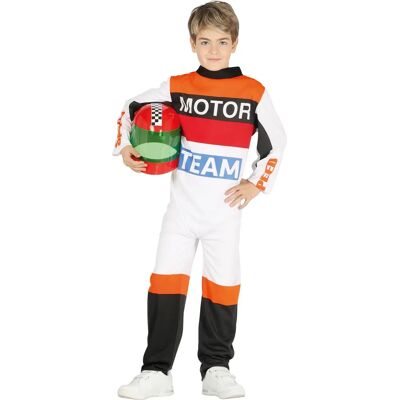 Costume de Fête Guirca Pilote de Moto - Enfant 10-12 Ans - Noir-Blanc-Orange Costume de Fête Guirca Pilote de Moto - Enfant 10-12 Ans - Noir-Blanc-Orange