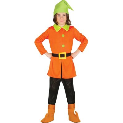 Guirca Kinder kabouterkostuum - Oranje/Groen - 7-9 jaar - Kostuum Guirca Kinder kabouterkostuum - Oranje/Groen - 7-9 jaar - Kostuum