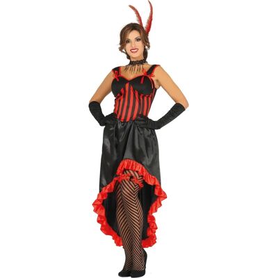 Costume da Donna Guirca Rosso e Nero Can-Can - Costumes Costume da Donna Guirca Rosso e Nero Can-Can - Costumes