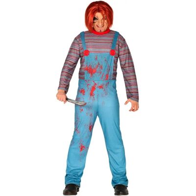 Fantasia Guirca Chucky para Adultos - Máscara, Corpo Inteiro - Halloween Fantasia Guirca Chucky para Adultos - Máscara, Corpo Inteiro - Halloween