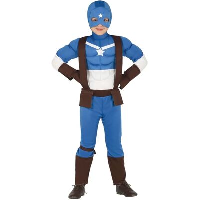 Guirca Captain America Kostuum voor Kinderen - L 129-137cm Guirca Captain America Kostuum voor Kinderen - L 129-137cm