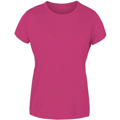 JOLUVI Dames berg T-shirt gekamd katoen roze - T-Shirt JOLUVI Dames berg T-shirt gekamd katoen roze - T-Shirt
