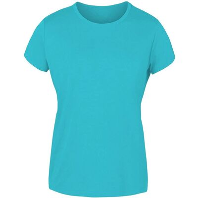 JOLUVI Getrokken Katoen Blauw - T-shirt voor Vrouwen JOLUVI Getrokken Katoen Blauw - T-shirt voor Vrouwen