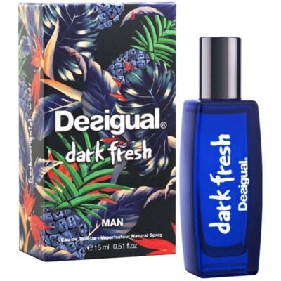 Desigual Dark Fresh Man Eau de Toilette 15ml - Aromatic Fruity for Men Desigual Dark Fresh Man Eau de Toilette 15ml - Aromatic Fruity for Men