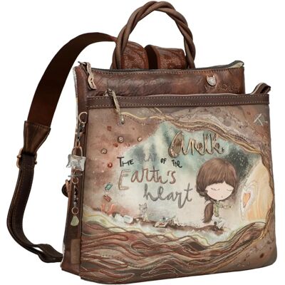 Sac à dos en faux cuir marron d'Anekke - Sac à dos - Publicité Sac à dos en faux cuir marron d'Anekke - Sac à dos - Publicité