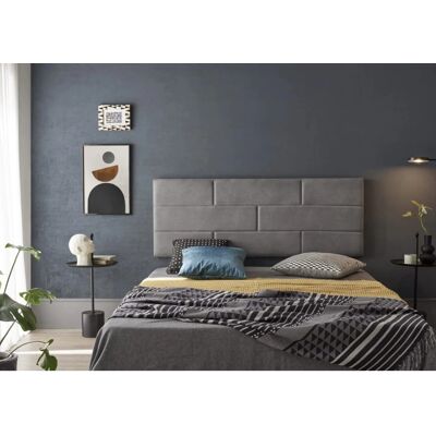 Cabecero gris de pared MATRIS - Encabezado para cama de 100cm Cabecero gris de pared MATRIS - Encabezado para cama de 100cm