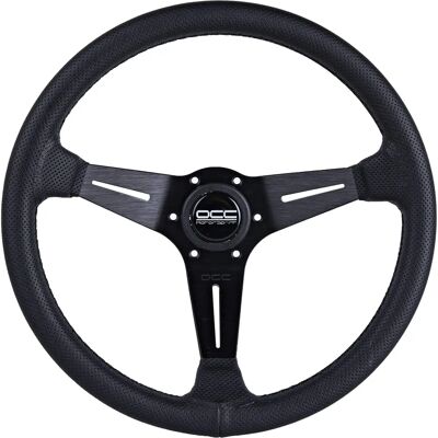 Volant de Course Classique Noir OCC Motorsport - Cuir Volant de Course Classique Noir OCC Motorsport - Cuir