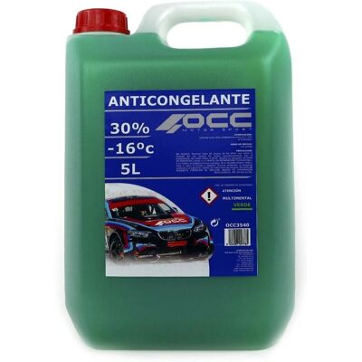 BigBuy Anticongelante para coche - OCC Motorsport 30% Verde - 5 L BigBuy Anticongelante para coche - OCC Motorsport 30% Verde - 5 L