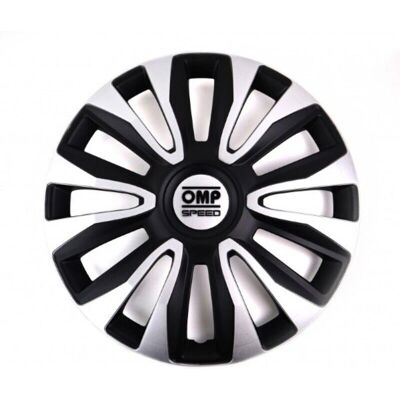 Tapacubos OMP Magnum Speed - 15" Negro Plateado Tapacubos OMP Magnum Speed - 15" Negro Plateado