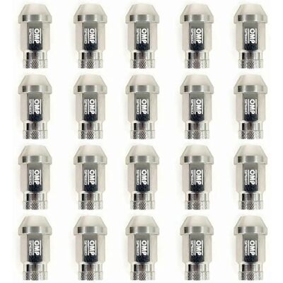 Set dadi OMP M12 x 1,50 40mm Argento Set dadi OMP M12 x 1,50 40mm Argento