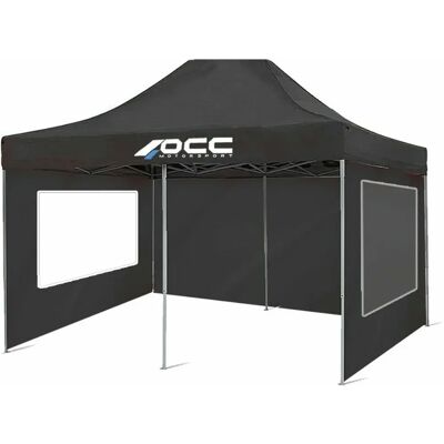 OCC Motorsport OCCCARP33 Zeltwand Schwarz Oxford 420D 6 x 2 m mit Fenster OCC Motorsport OCCCARP33 Zeltwand Schwarz Oxford 420D 6 x 2 m mit Fenster