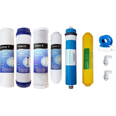 Depuragua NT03 Kit de filtros para ósmosis inversa - Kit de filtros de osmosis inversa Depuragua NT03 Kit de filtros para ósmosis inversa - Kit de filtros de osmosis inversa