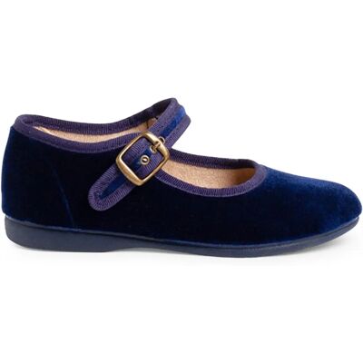 Pisamonas Mércedès en Velours Bleu Fille - Chaussures - Publicité Pisamonas Mércedès en Velours Bleu Fille - Chaussures - Publicité