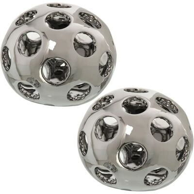 Set di 2 sfere in ceramica DRW - Decorazioni Set di 2 sfere in ceramica DRW - Decorazioni