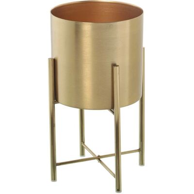 DRW Set 2 Plantenbakken - Metalen Standaard - Goud Finish DRW Set 2 Plantenbakken - Metalen Standaard - Goud Finish
