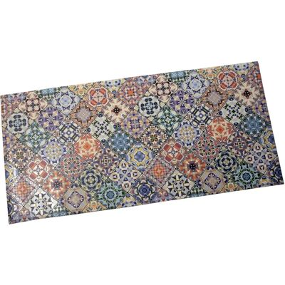 DRW Vinyl Mozaïek Tapijt - 120x60cm - Veelkleurig - Tapijt DRW Vinyl Mozaïek Tapijt - 120x60cm - Veelkleurig - Tapijt