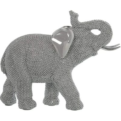Figura de Elefante Plateada DRW en Resina - Decorativa Figura de Elefante Plateada DRW en Resina - Decorativa