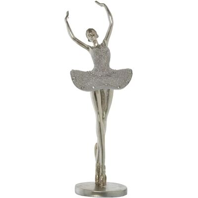 Dekorative Figur DRW - Resin Silber - 15x13x42cm - Ballerina Figur Dekorative Figur DRW - Resin Silber - 15x13x42cm - Ballerina Figur