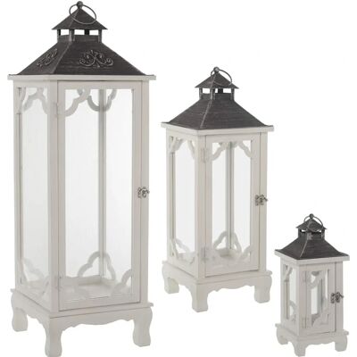 DRW Kerzenhalter-Set 3 - Lampe - Weiß DRW Kerzenhalter-Set 3 - Lampe - Weiß