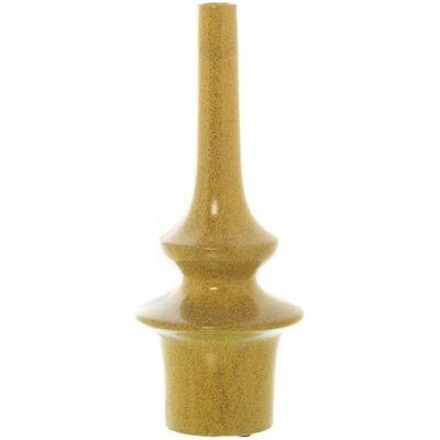 DRW Vase - Keramik-Tischvase - Gelb - 17,5x43cm DRW Vase - Keramik-Tischvase - Gelb - 17,5x43cm