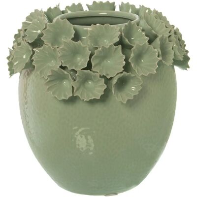 DRW Groene Vaas - Keramiek - 25,5x25,5x24,5 cm DRW Groene Vaas - Keramiek - 25,5x25,5x24,5 cm