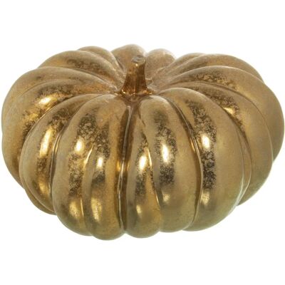DRW Gouden Keramische Pompoen Figurine - Decoratief Object DRW Gouden Keramische Pompoen Figurine - Decoratief Object