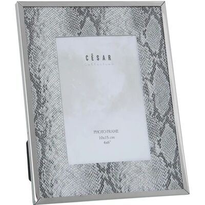 DRW Fotolijst Zilver - Metaal Slangpatroon 10x15cm DRW Fotolijst Zilver - Metaal Slangpatroon 10x15cm