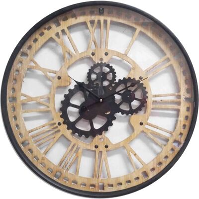 Reloj de Pared Redondo de Madera DRW - 60x6cm Reloj de Pared Redondo de Madera DRW - 60x6cm