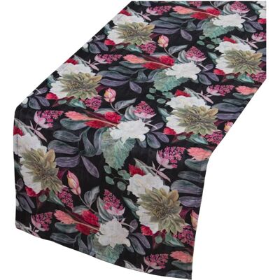 DRW Multicolore in Velluto con Fiori - Tappeto per Tavola DRW Multicolore in Velluto con Fiori - Tappeto per Tavola