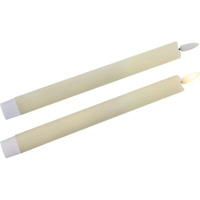 Set de 6 Velas Led de Cera DRW Crema - 2x24cm - Velas Set de 6 Velas Led de Cera DRW Crema - 2x24cm - Velas