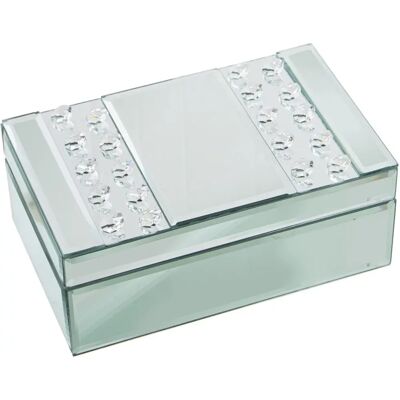 Joyero DRW - Espejo de cristal y madera 21x13x9 cm Joyero DRW - Espejo de cristal y madera 21x13x9 cm