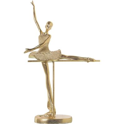 Figura Decorativa DRW - Bailarina Dorada - Resina - 24x11x37cm Figura Decorativa DRW - Bailarina Dorada - Resina - 24x11x37cm