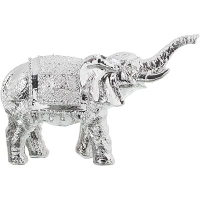 DRW Figura de Elefante en Resina - Plateado Decorativa DRW Figura de Elefante en Resina - Plateado Decorativa