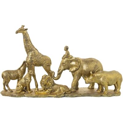 DRW Resin Wilde Dieren Kind Gouden Decoratieve Figur DRW Resin Wilde Dieren Kind Gouden Decoratieve Figur