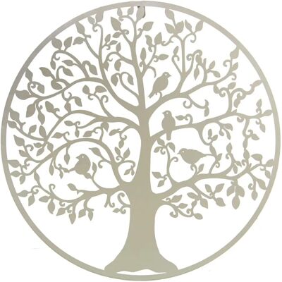 Set de 2 apliques de pared redondos DRW - Árbol de metal blanco Set de 2 apliques de pared redondos DRW - Árbol de metal blanco