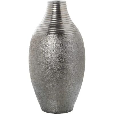 Jarrón DRW en plata - 25x50cm de cerámica Jarrón DRW en plata - 25x50cm de cerámica