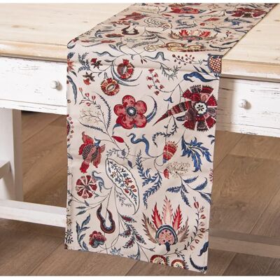 DRW Baumwoll Blumenläufer - 33x180cm DRW Baumwoll Blumenläufer - 33x180cm