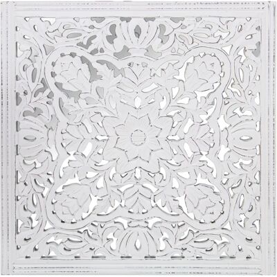 Vierkante MDF Retabel met Spiegel - 60x2,5x60cm Vierkante MDF Retabel met Spiegel - 60x2,5x60cm