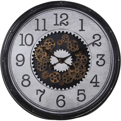 DRW 75x9cm Orologio da Parete Rotondo in Acrilico Nero - Orologio da Parete DRW 75x9cm Orologio da Parete Rotondo in Acrilico Nero - Orologio da Parete
